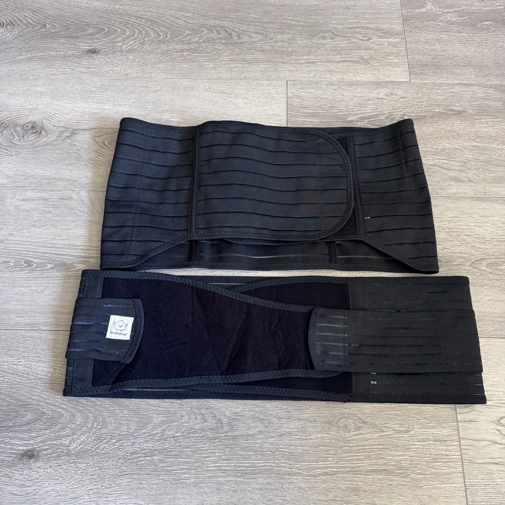 KeaBabies Revive 3-in-1 Postpartum Recovery Support‎ Belt Black Elastic Wrap